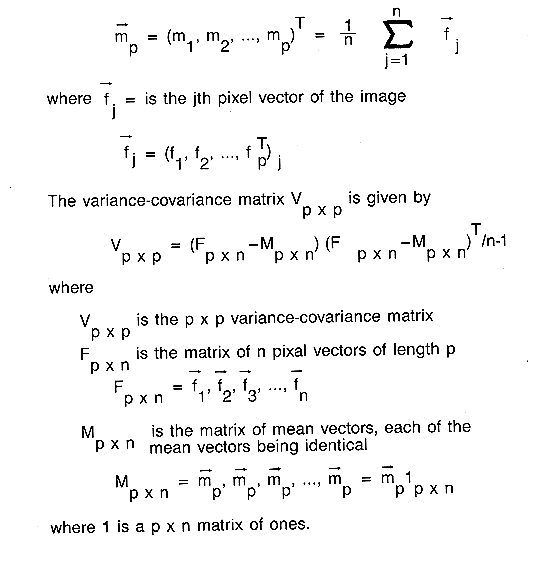 Compute The Mean Vector And Covariance Matrix Of A Multiband Image